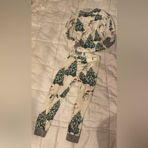 Organic burts bees 3T christmas/holiday/winter pj set